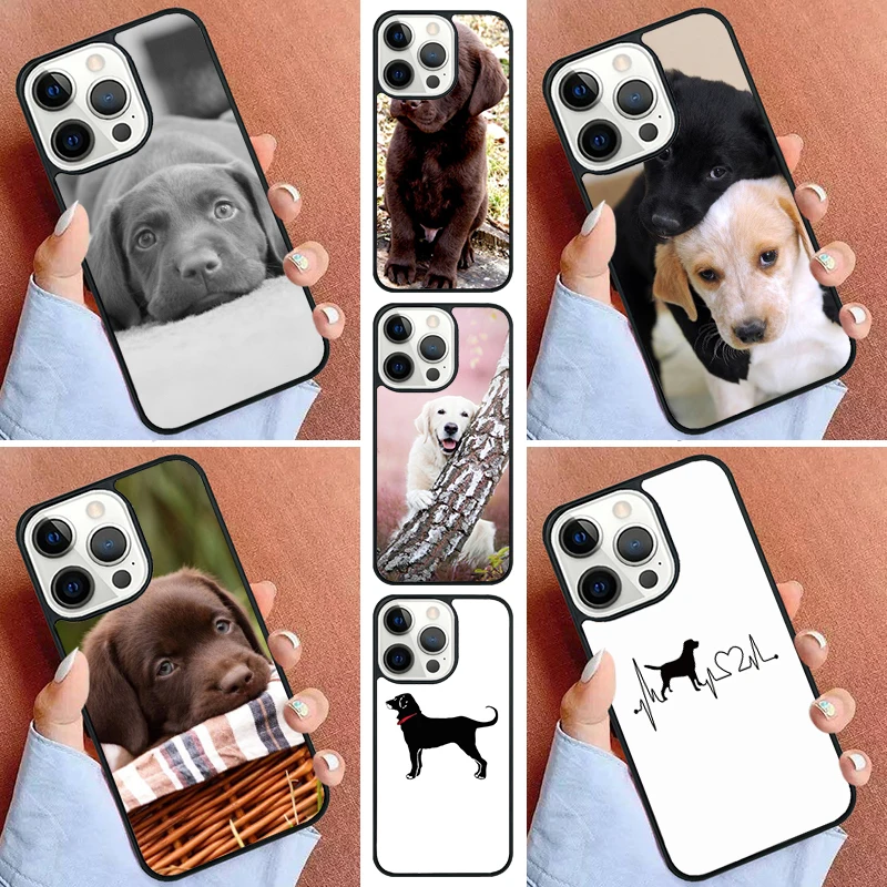 Cute Labrador Puppy Dog Phone Case For iPhone 16 15 14 Pro max 11 13 12 Mini Max SE 2020 6S 7 8 Plus Cover Capa