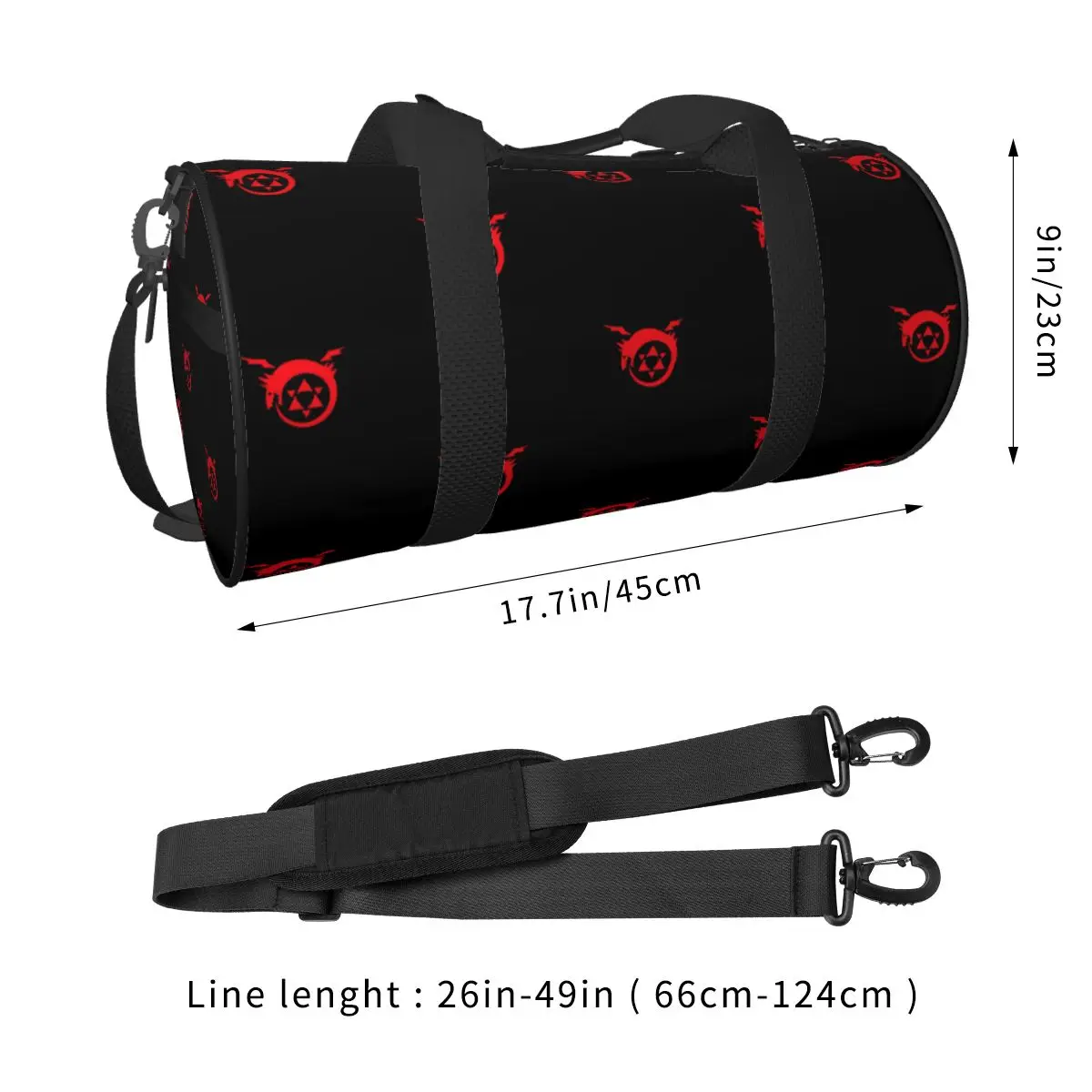 H-Homunculuss Symbol Gym Bag Manga Swimming Sports Bags Men Women Pattern Gym Accessories Vintage Fitness Bag Weekend Handbags