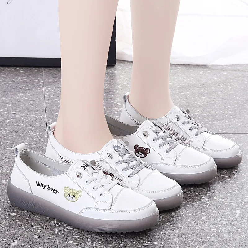 Spring Oxfords Women\'s Flat Shoes Fashion Casual Classic Solid Color PU Leather Shoes Women White Shoes Lacing Sneakers