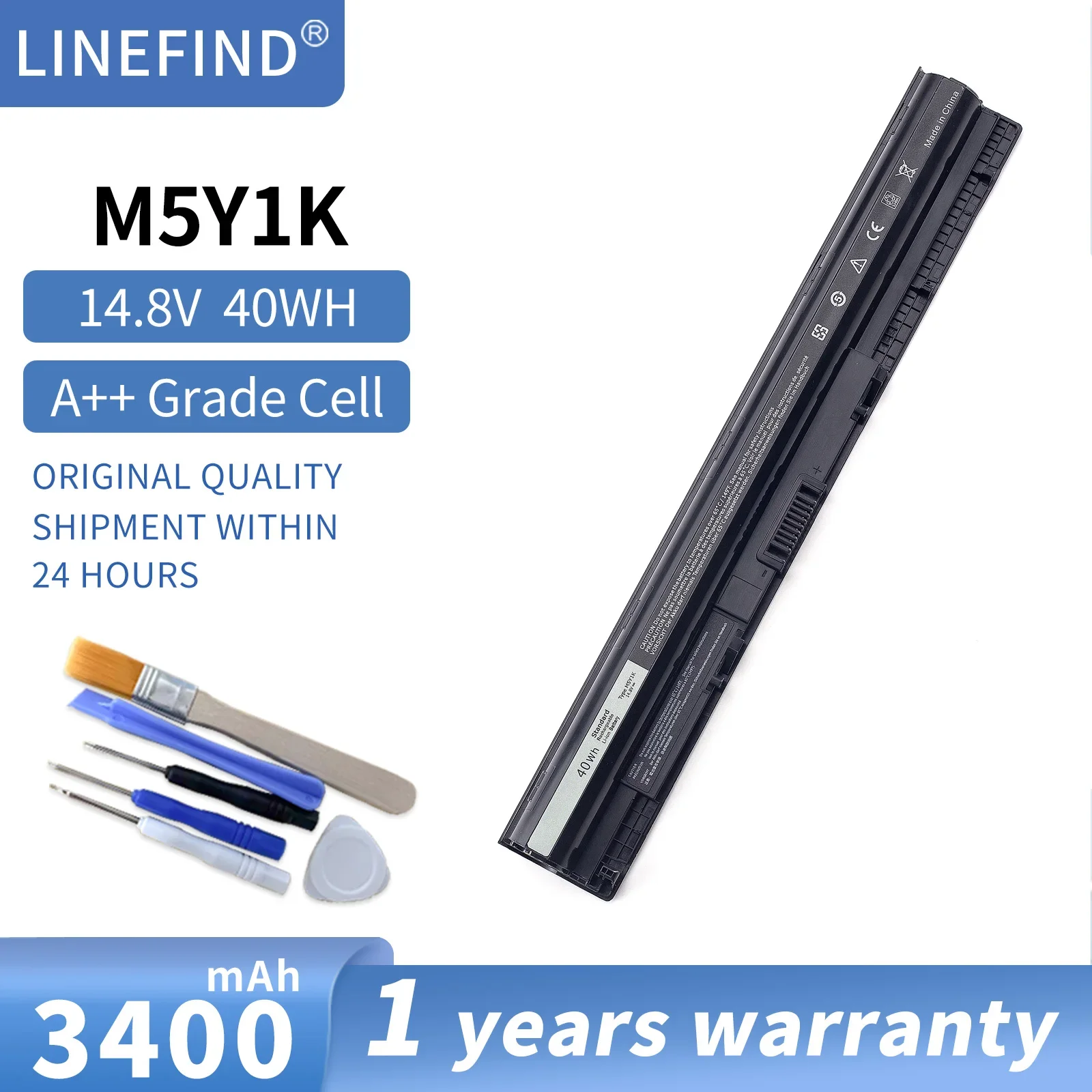 

Аккумулятор M5Y1K 14.8V 40WH для Dell Inspiron 14 15 17 серий 5000 3000, моделей 5559 3451 3558 3567 5755 5756 5458 GXVJ3 453-BBBQ HD4J0