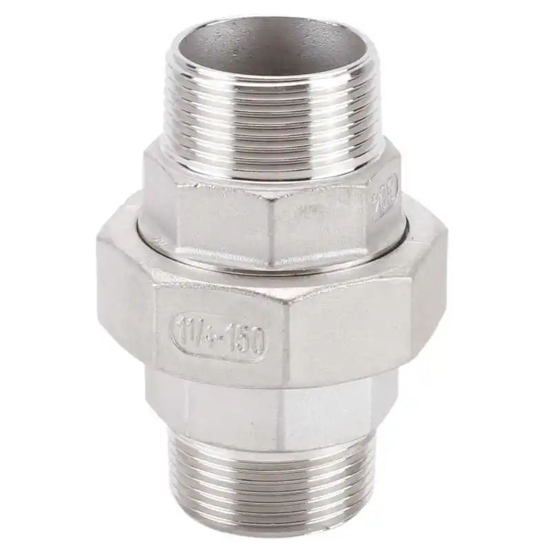 

304 Stainless steel Flat Union, Double Inner and Outer Threaded Buckle Threaded Water Pipe Straight