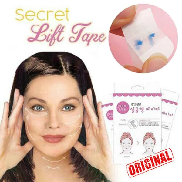 40pcs/10sheets V Lift Face Sticker Invisible Makeup Adhesive Lift Face Tape Slim Patch Breathable Sticker Lifting Tighten Chin