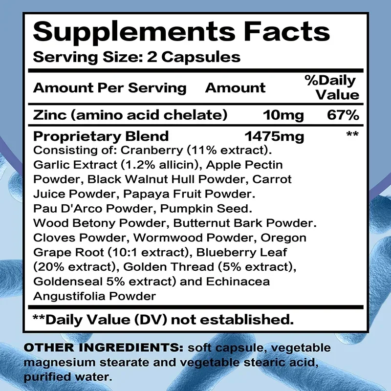 مجمع التخلص من السموم من انفجار الطفيل - يعزز الأمعاء والهاضمية ويحسن الجهاز المناعي والتمثيل الغذائي