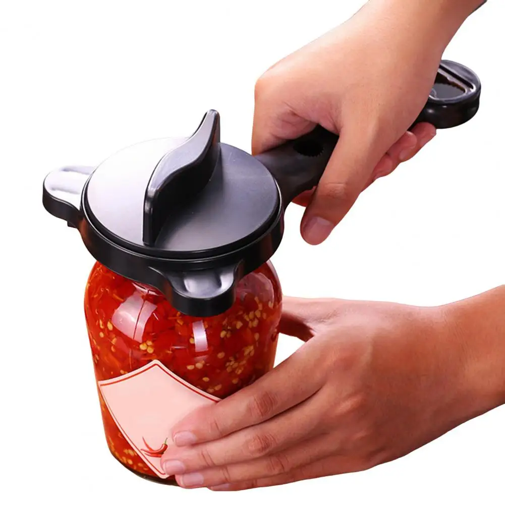 Ergonomic Jar Opener Strain-free Jar Opener with Adjustable Capper Mechanism Long Handle Bottle Lid Remover Non-slip Easy Grip