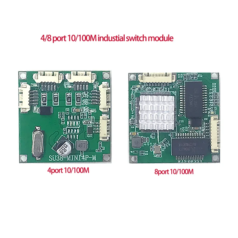 Mini PBCswitch module PBC  4/8Ports Network Switches Pcb Board 10/100M indutrial switch module,