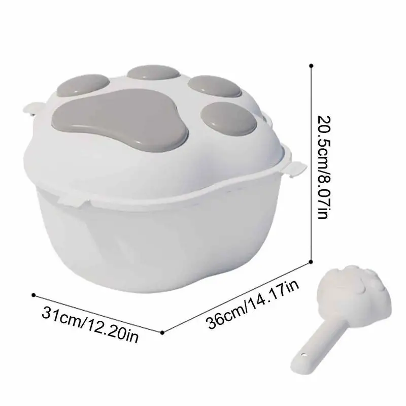 Grande Capacidade Pet Food Storage Container, Dog Food Containers, Cat e Outros Animais Seco Food