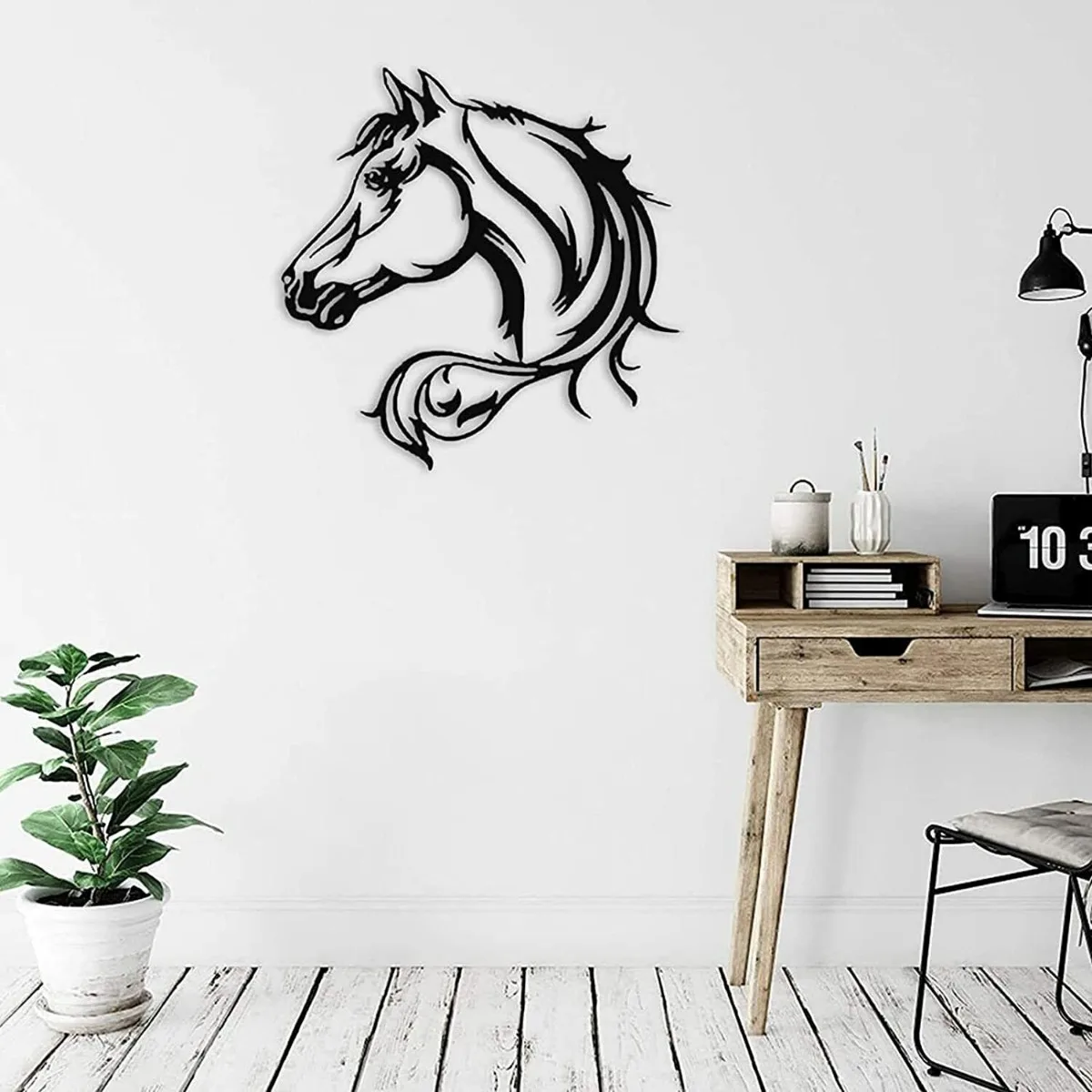 Horse Head Metal Wall Art Pelican Metal Wall Art Metal Home Silhouette Wall Decoration Iron Art Silhouette Wall Sticker Metal