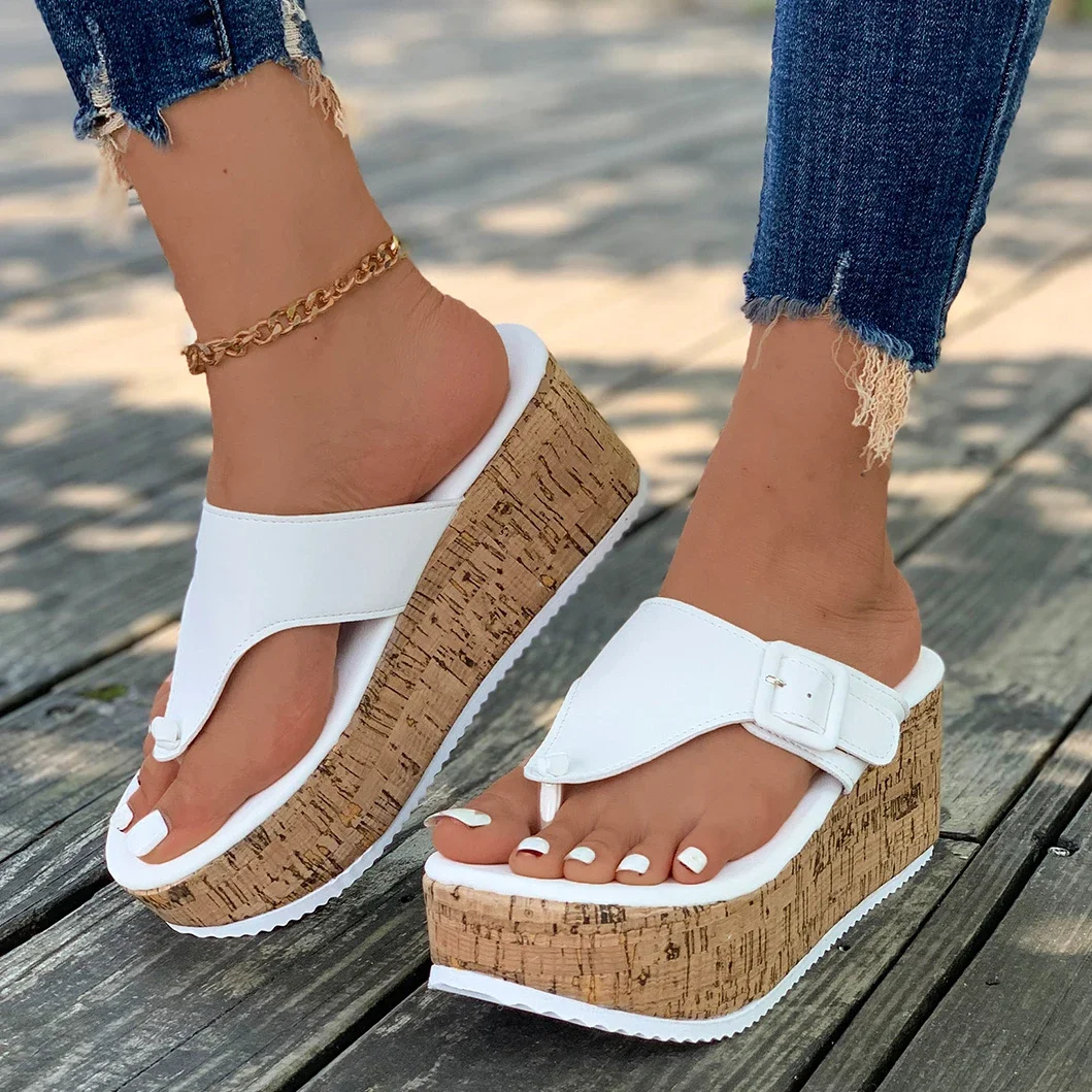 

Women Wedge Slippers 2024 New Hot Summer Flip Flops Shoes Platform Sandal Casual Fashion Slippers Slides Women Zapatos De Mujer