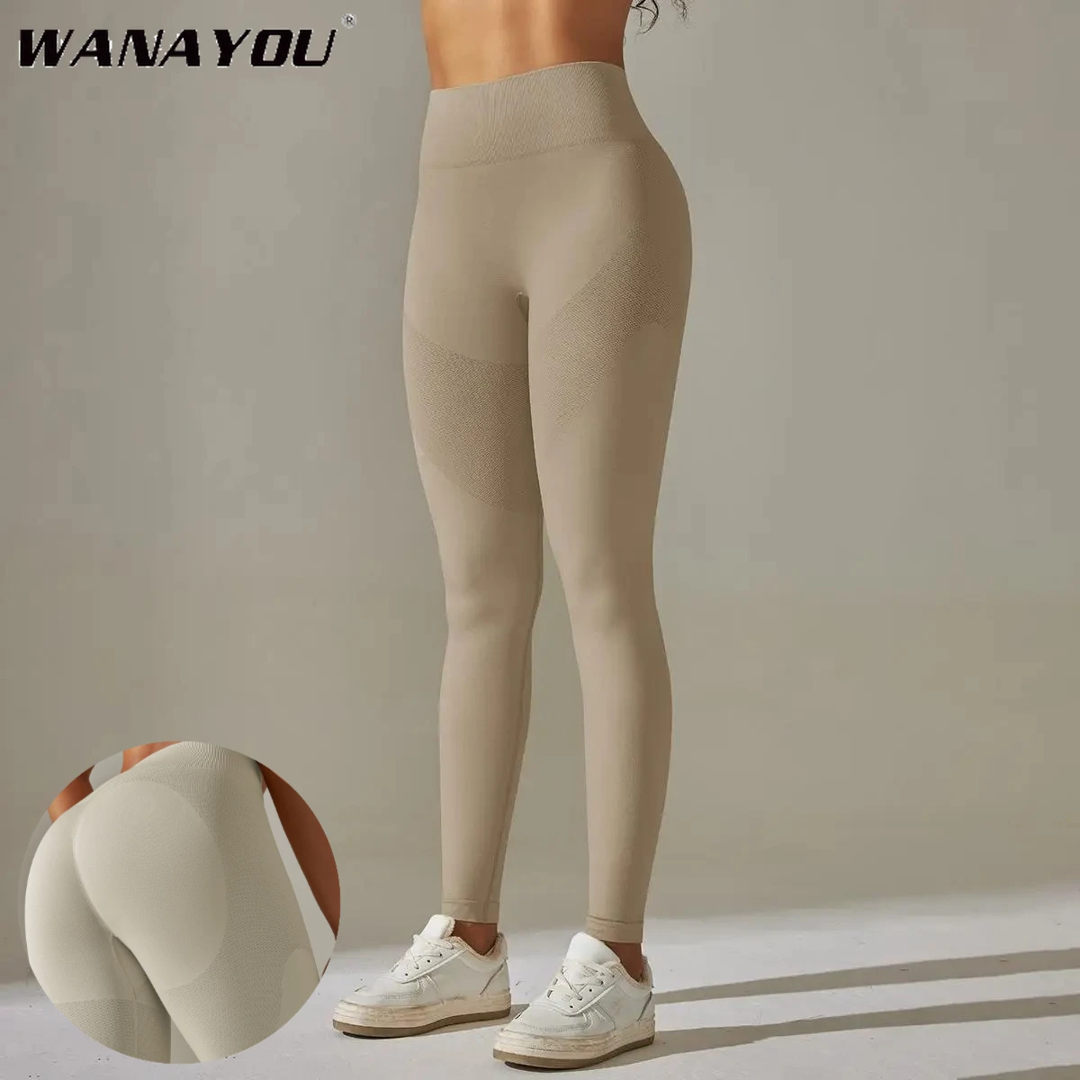 

WANAYOU Seamless High Waisted Yoga Pants Women's Buttocks Lifting Exercise Leggings Quick Drying Fitness Leggings Sports Pants
