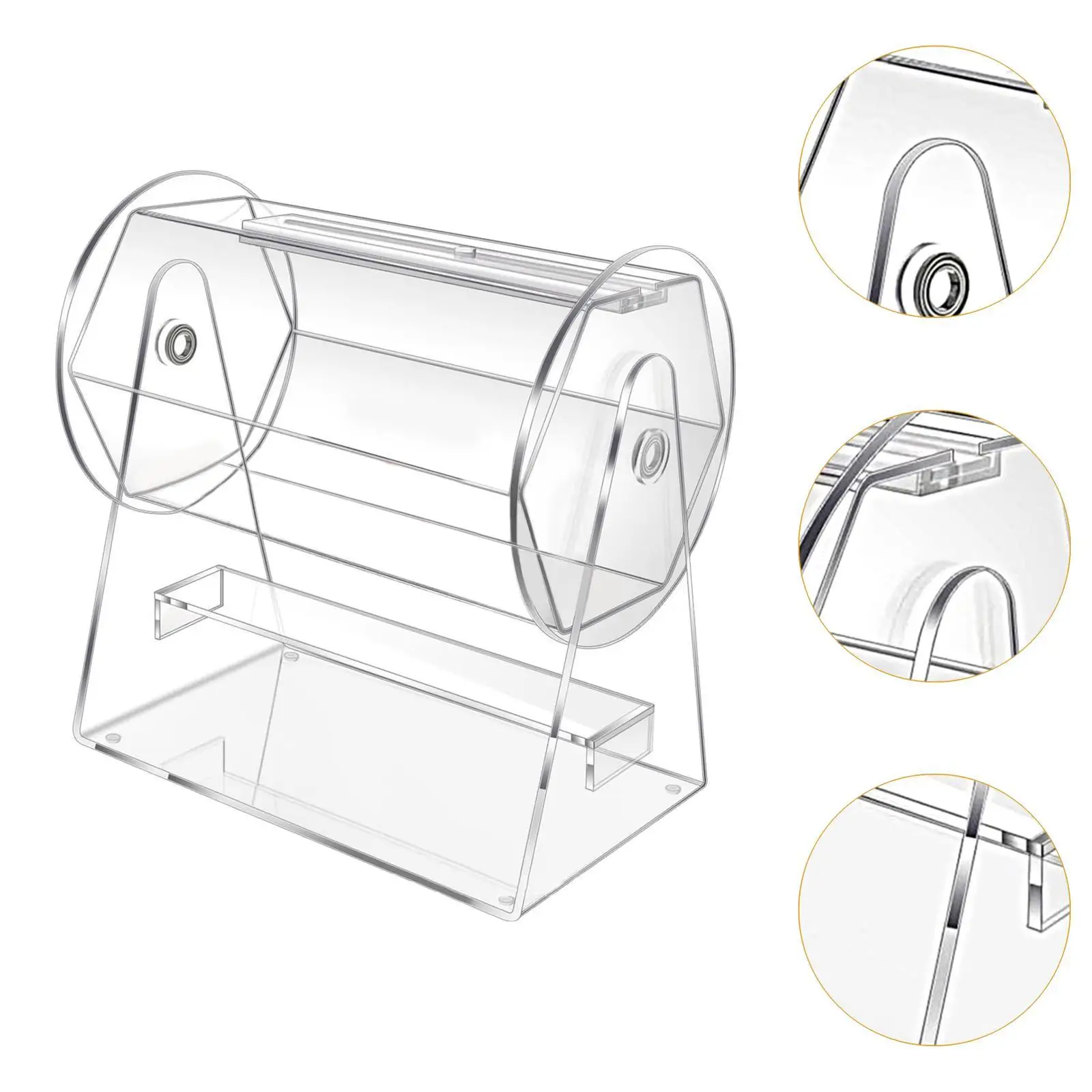 Professional Raffle Ticket Drum with Rotating Handle Clear Acrylic Drawing Cage for Business Events and Giveaways