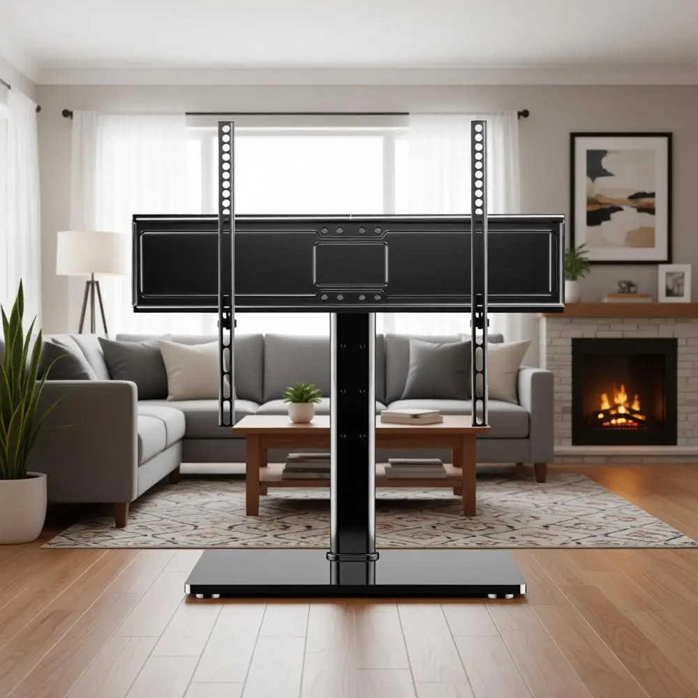 

Регулируемая поворотная подставка для телевизоров 32-75 дюймов, вращение на 60 градусов, регулировка высоты, максимальное VESA 600x400 мм, выдерживает до 99 фунтов.