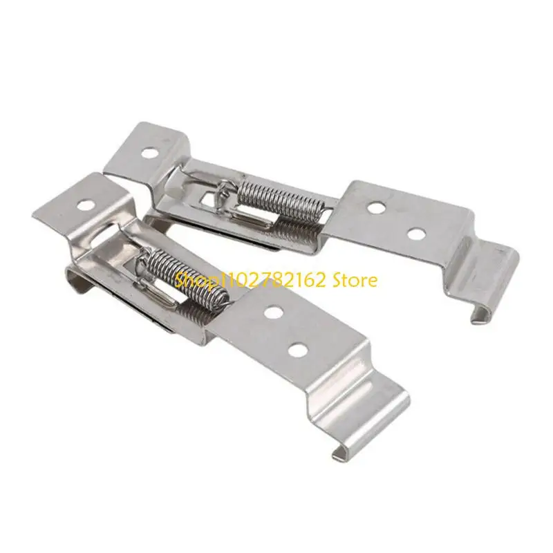 

547B Rectangular License Plate Spring Loaded Stainless Bracket Truck Frame Holder Clamps Cover Trailer Number Plate Clips 2x