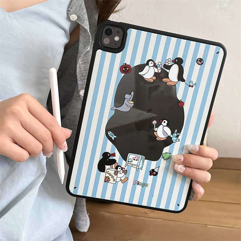 

Cute Penguin Tablet Case For Apple iPad 11 2025 10/Air 5/4 10.9 inch Pro 11/13 inch 10.5 10.2 9.7 mini 7/6 Back Cover Cases Capa