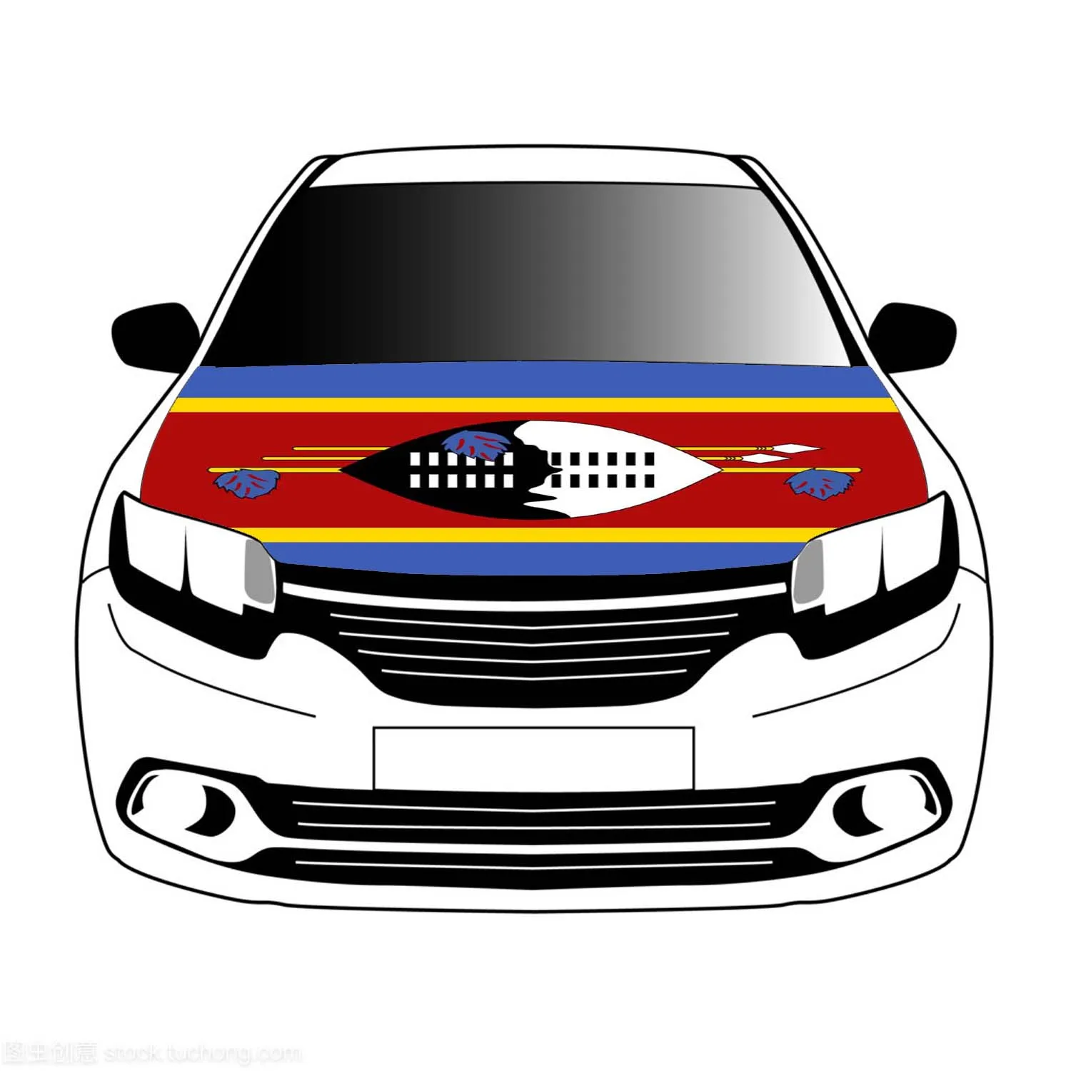 

Swaziland flags car Hood cover flags 3.3x5ft/5x7ft 100%polyester,car bonnet banner