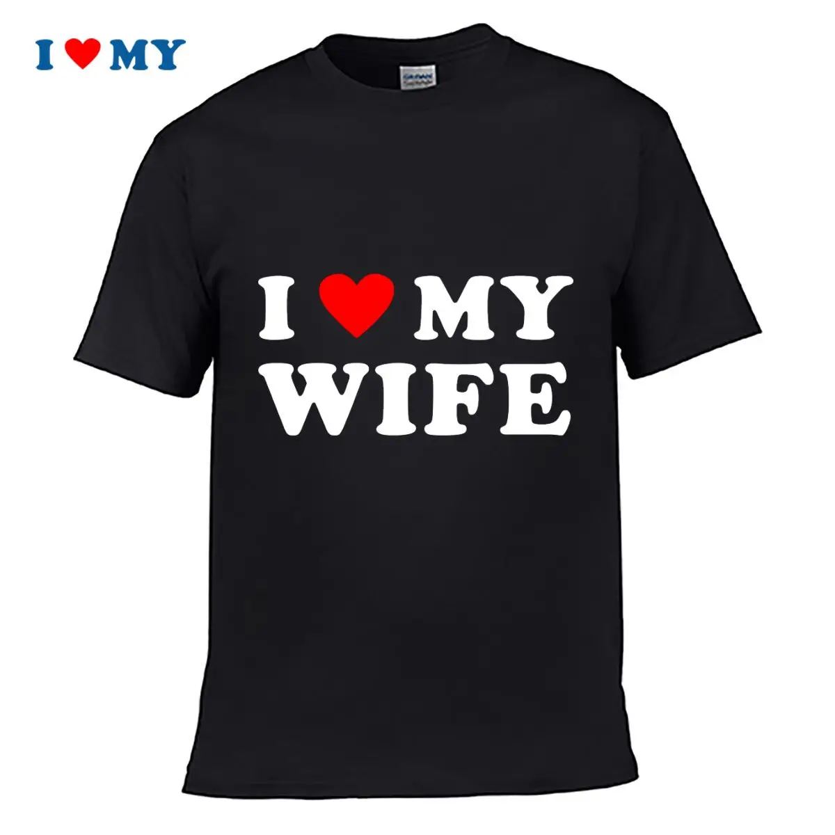 

I Love My Wife T-Shirt , Casual Crew Neck Cotton Tee, Perfect Gift for Husband, Anniversary, Valentine’s Day