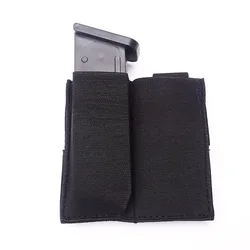9MM Molle Double Magazine Pouch Open Top Elastic EDC Waist Belt Bag Outdoor Hunting Accessories Pistol Mag Holster Vest Pouches