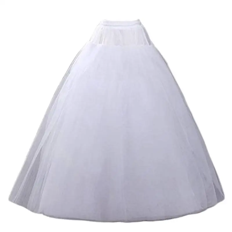 31BB Women's Floor Length Petticoats Wedding Slips 4Layer White Wedding Dress Crinoline Sizes Bridal Gowns Underskirt