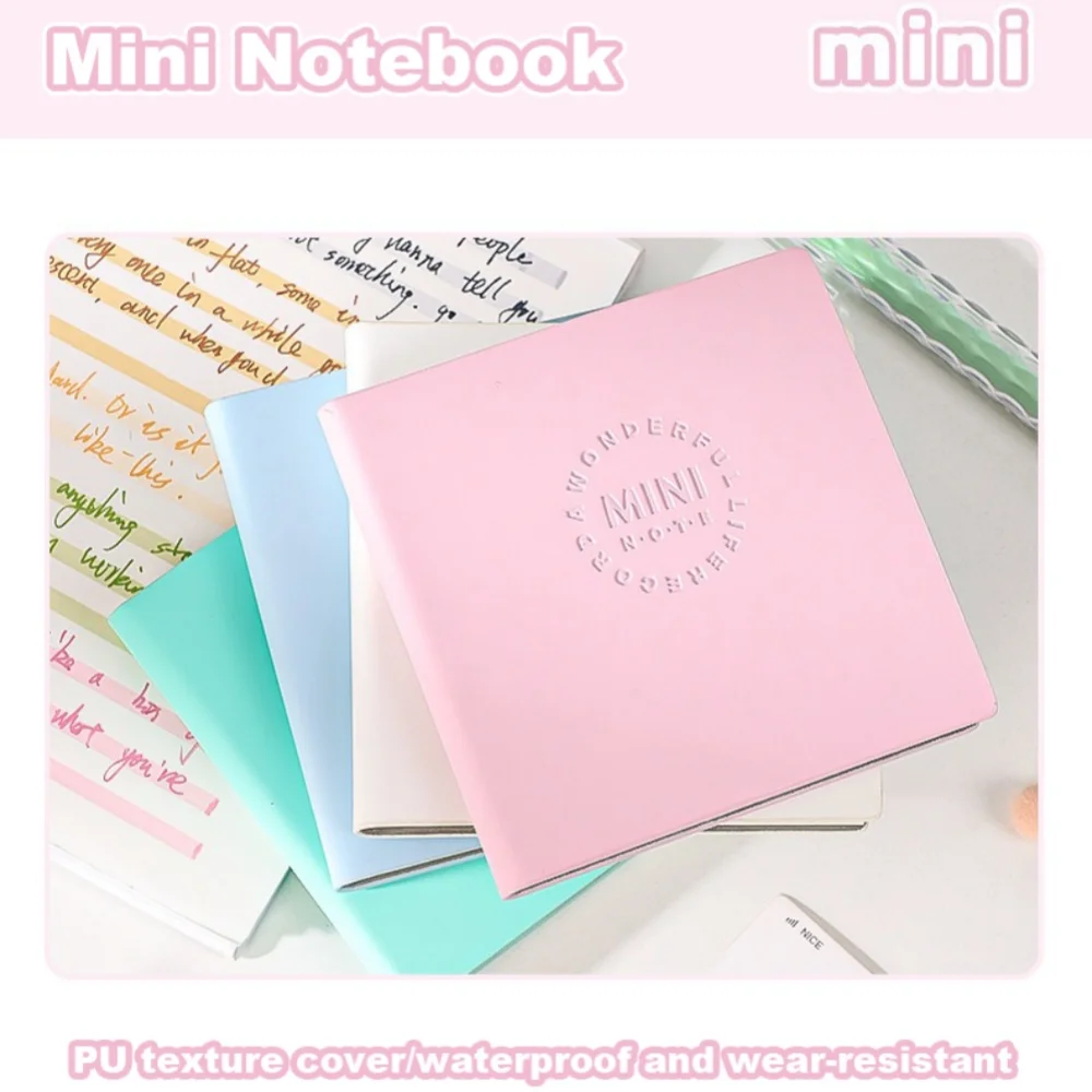 72 Sheets Leather Notebook Journal Grid Blank Notepad Painting Graffiti School Supplies Portable Square Mini Drawing Notebook view 5