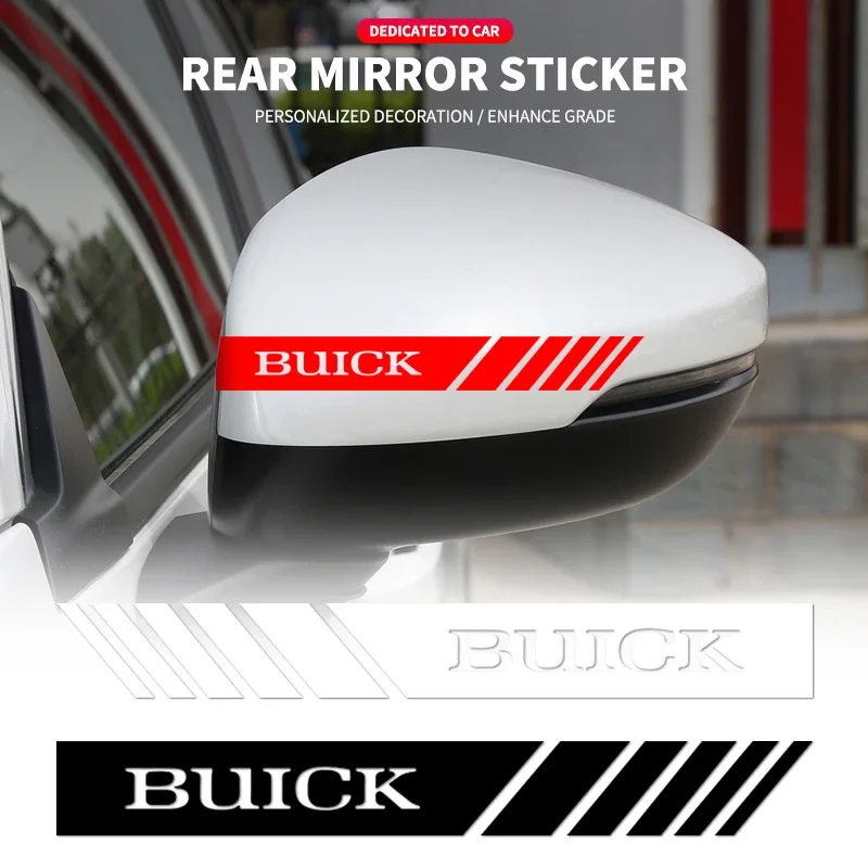 

2PCS Car Styling Rearview Mirror Decoration Sticker For Buick Century Excelle XT Envision Excelle GT Verano Regal LaCrosse GL8