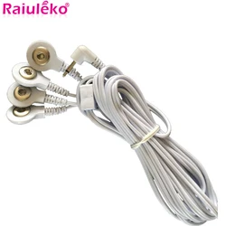 1Pcs 4 Buttons 2.5mm Plug Electrode Connector Wire Connector For Tens Physiotherapy Acupuncture Massager Nerve Muscle Stimulator