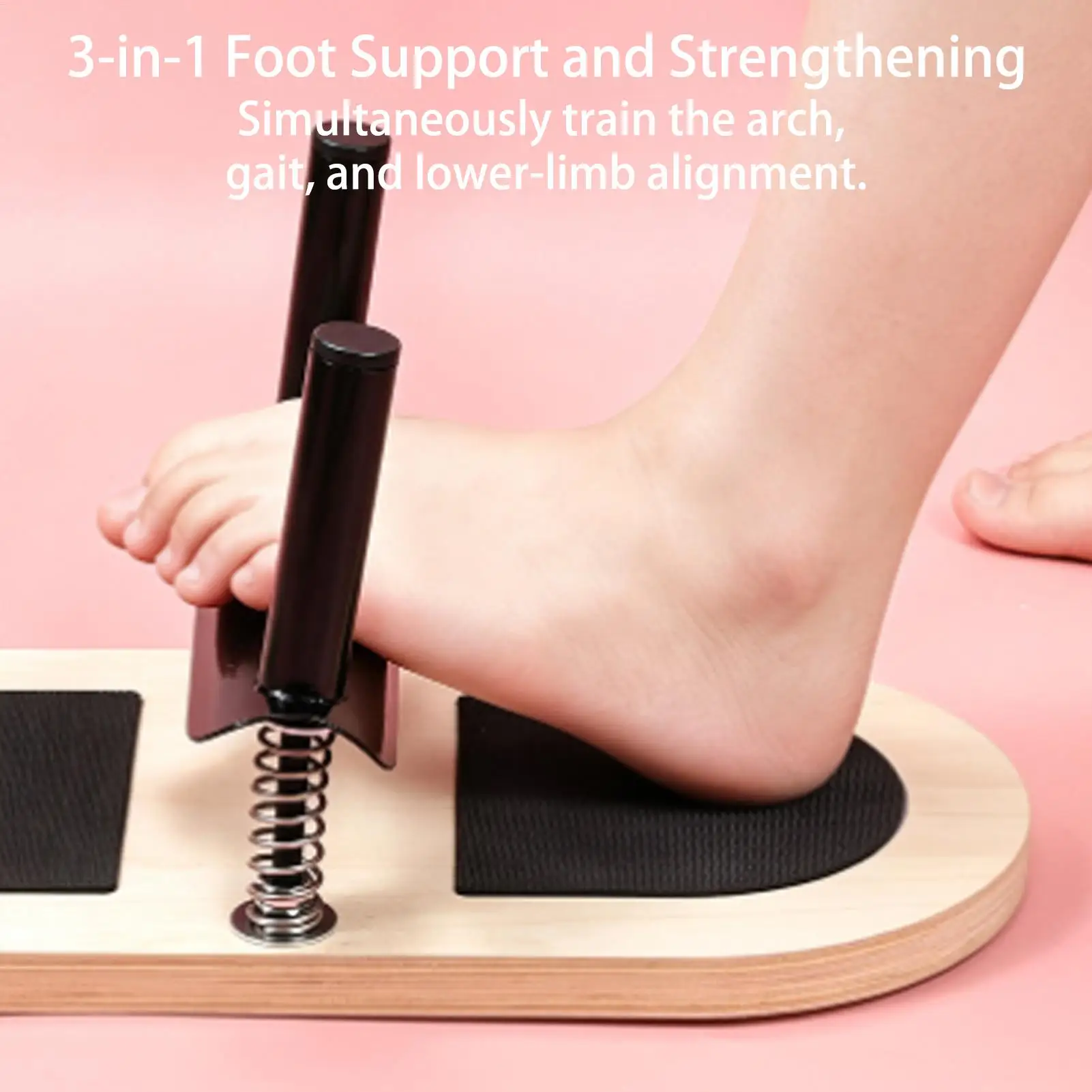 Pilates Foot Corrector Wooden Feet Flexibility Exercise Board Adjustable Spring Resistance Foot Strengthening Devices for Men