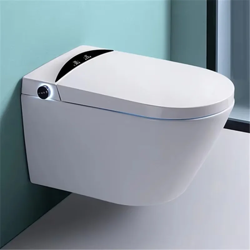 Hidden water tank european wall mounted intelligent toilet wash down electric bidet toilet bathroom wall hung smart toilets