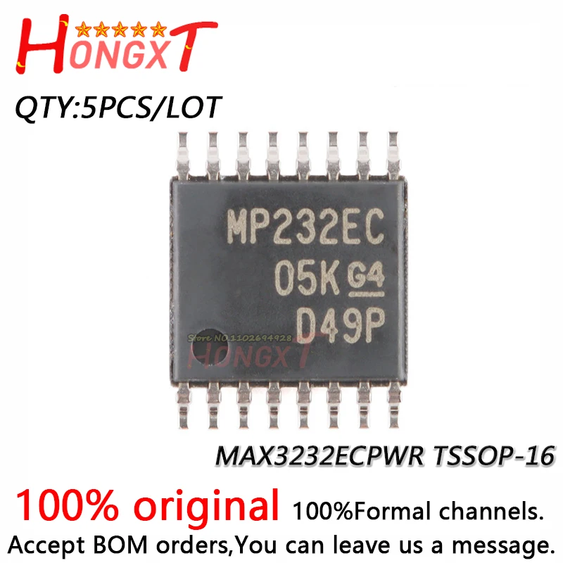 5PCS 100% NEW MAX3232ECPWR TSSOP-16.Chipset