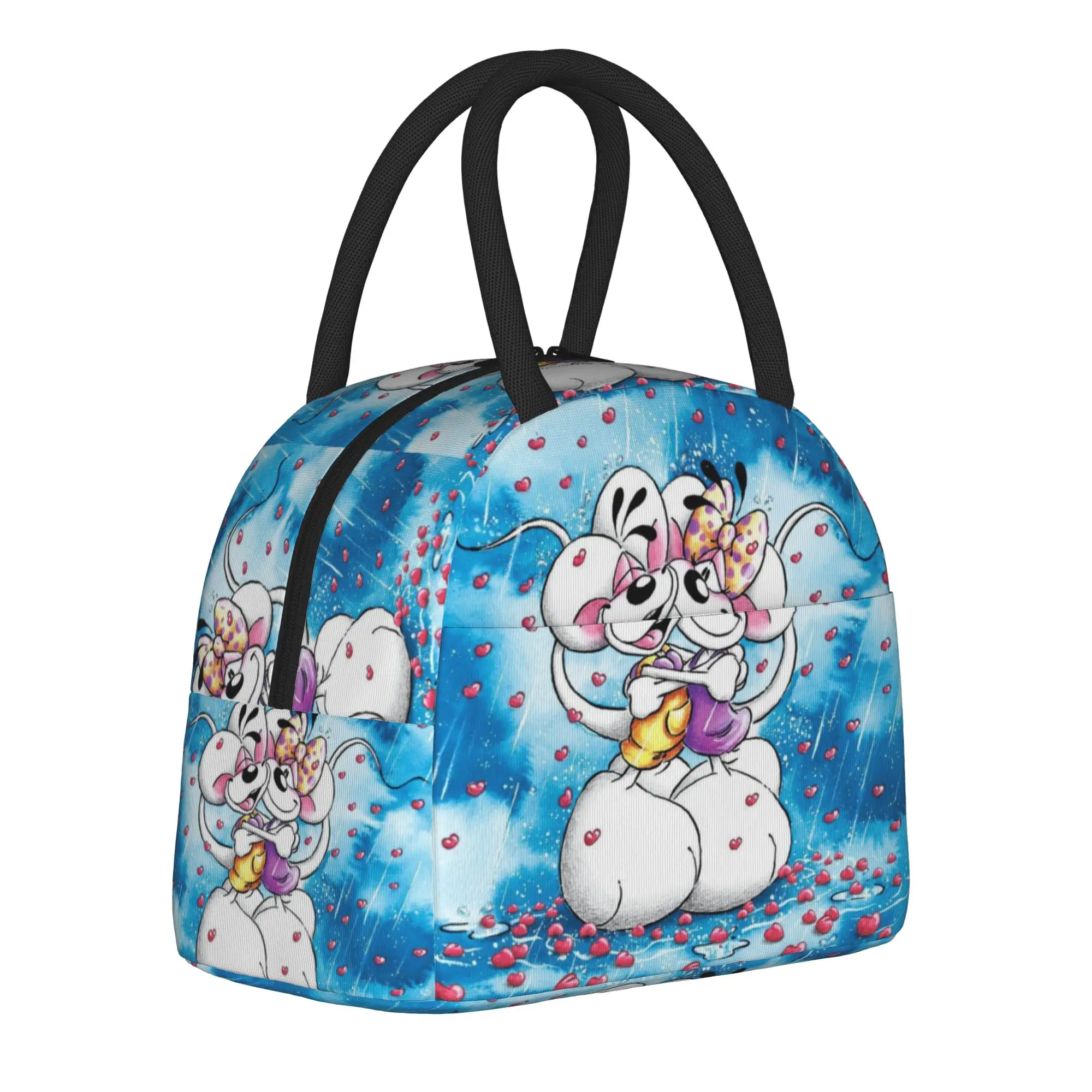 Diddl mouse Thermal Insulated Lunch Bags for Travel  Portable Bento Box Men Women Thermal Cooler Food Box