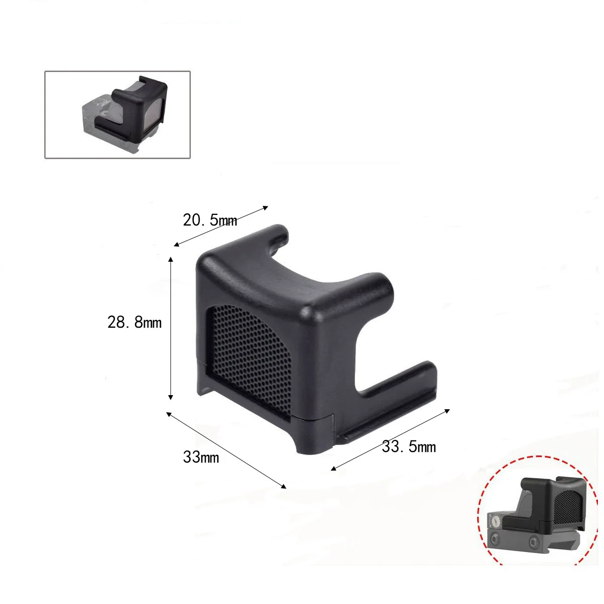 R&R Reflex Red Dot Sight Killflash Optics Metal Mesh Cover Cap Jacht Speelgoed Pistool Accessoires Anti-Reflectie Scope Lens Protector