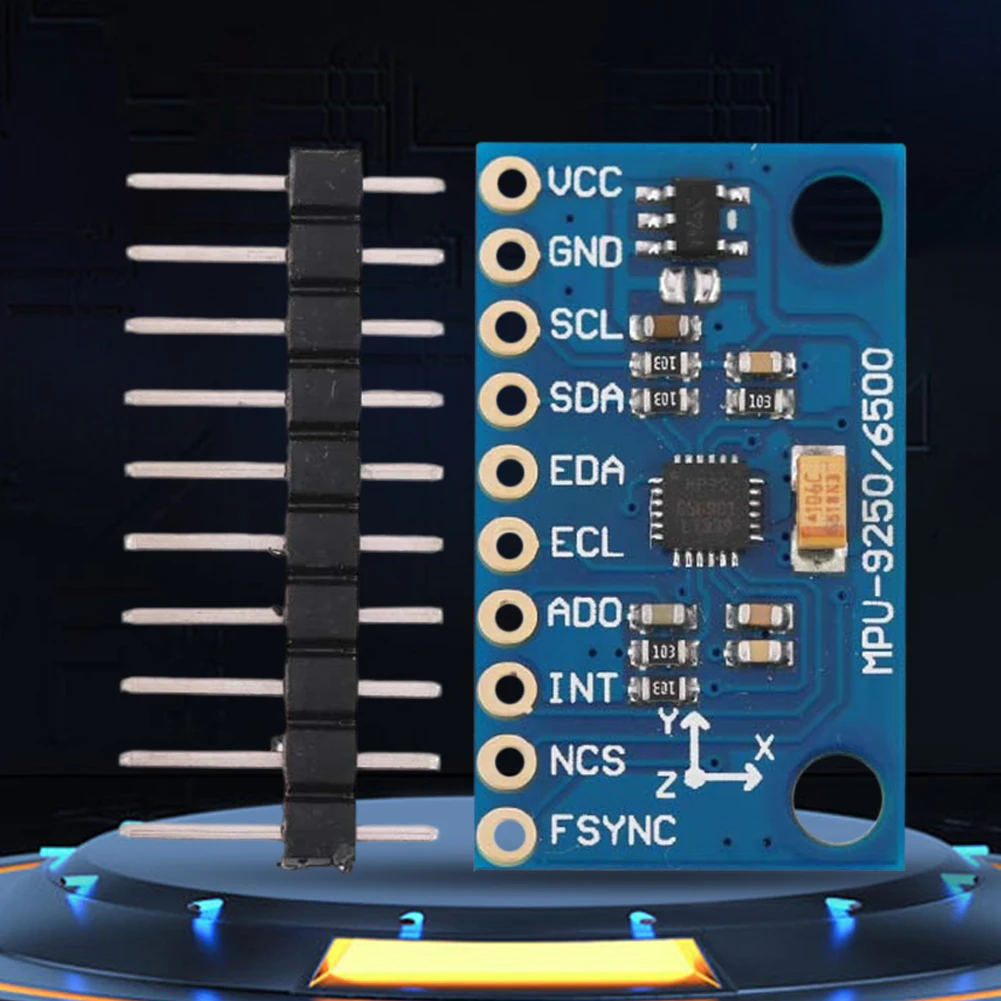 GY-9250 MPU9250 9-axis/9-axis Attitude Sensory Module IIC/SPI Gyro+Accelerator+Magnetometer Measurement Sensor Module 3-5V