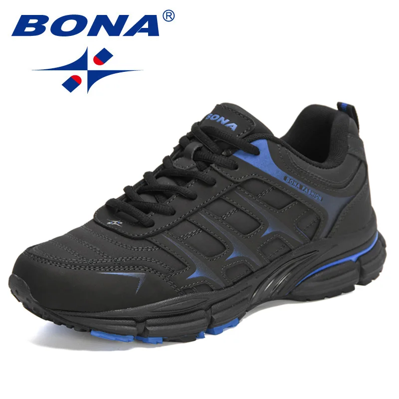 BONA 2022 New Designers Running Shoes Fashion Jogging Sneakers Men Comfort Wear-resisting Footwear Man Walking Footwear Comfort