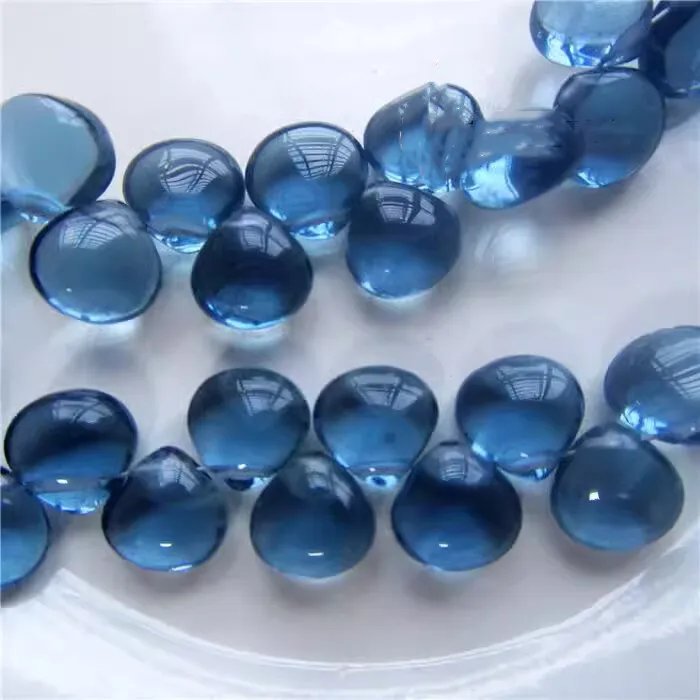 5pieces loose beads quartz oval heart faceted 7-8mm for DIY JEWERLRY