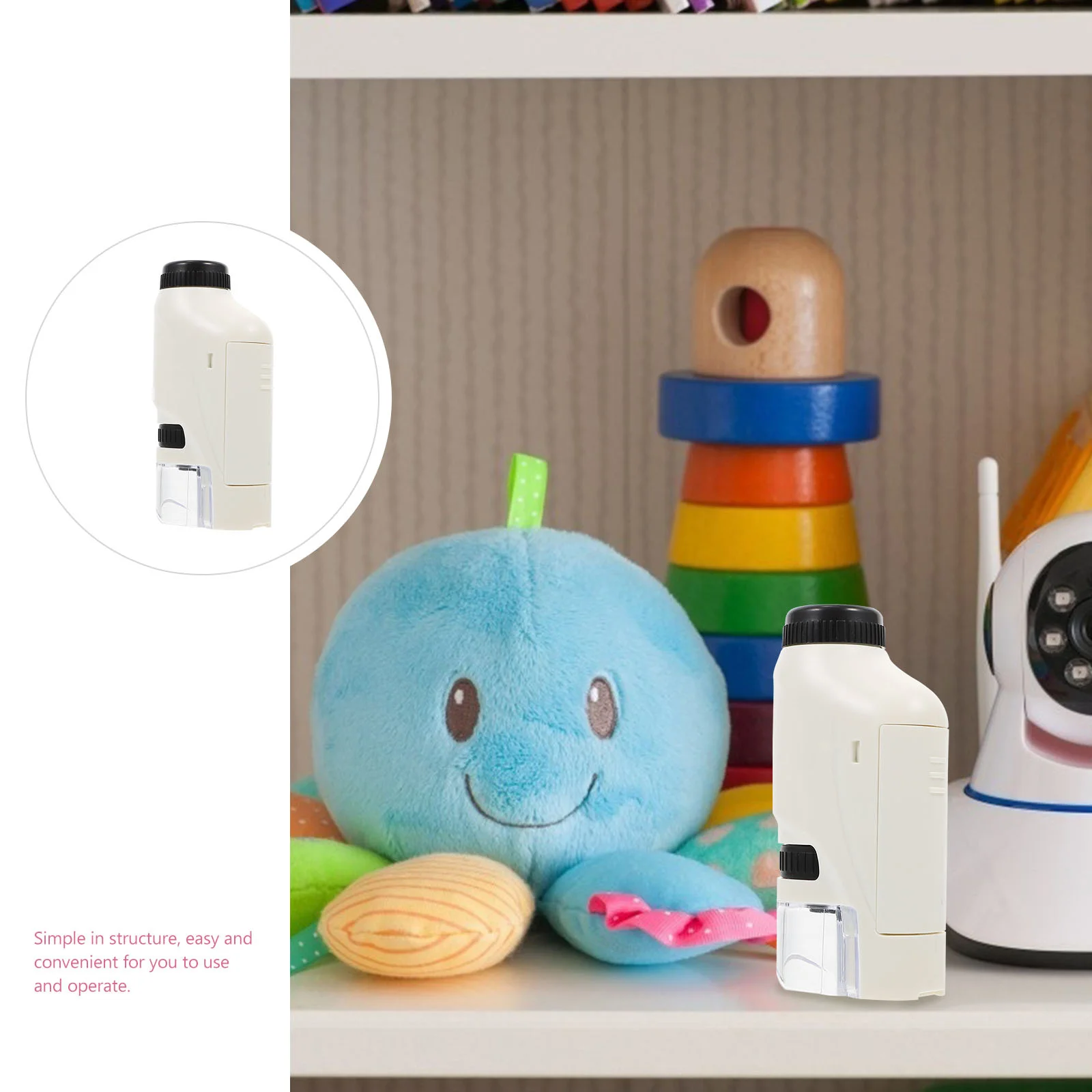 กล้องจุลทรรศน์เด็กแบบพกพาเครื่องมือสำรวจวิทยาศาสตร์การศึกษาแบบมืออาชีพสำหรับการทดลองทางชีววิทยาการพัฒนาการเรียนรู้ในช่วงต้น