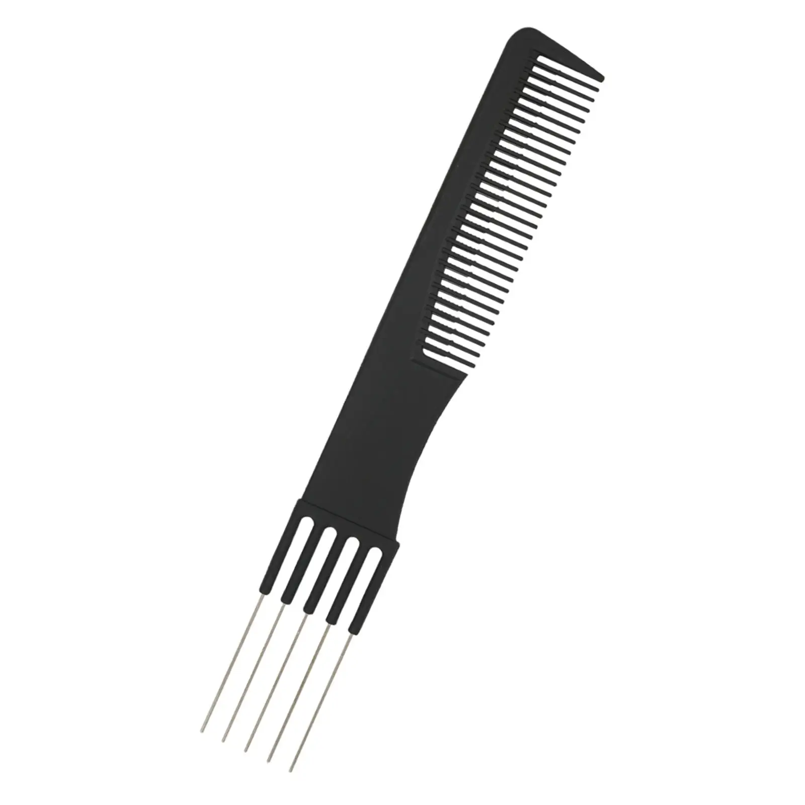 Lift Teasing Comb with 5 Steel Pins Heat Resistant Hair Pick for Home Barber