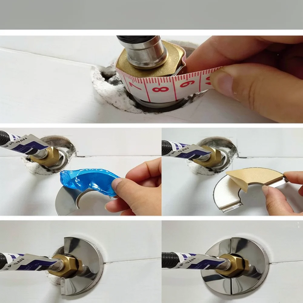 Stainless Steel Split Flange Plate Wall Hole Cover Faucet Valve Decorator Pipe Plumbing Fitting For Bathroom Kitchen