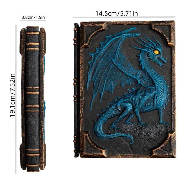 A5 New Dragon Book Resin Crafts A5 blank page notebook notepad hand ledger for Friend Children Gifts for DND RPG COC Dice Player