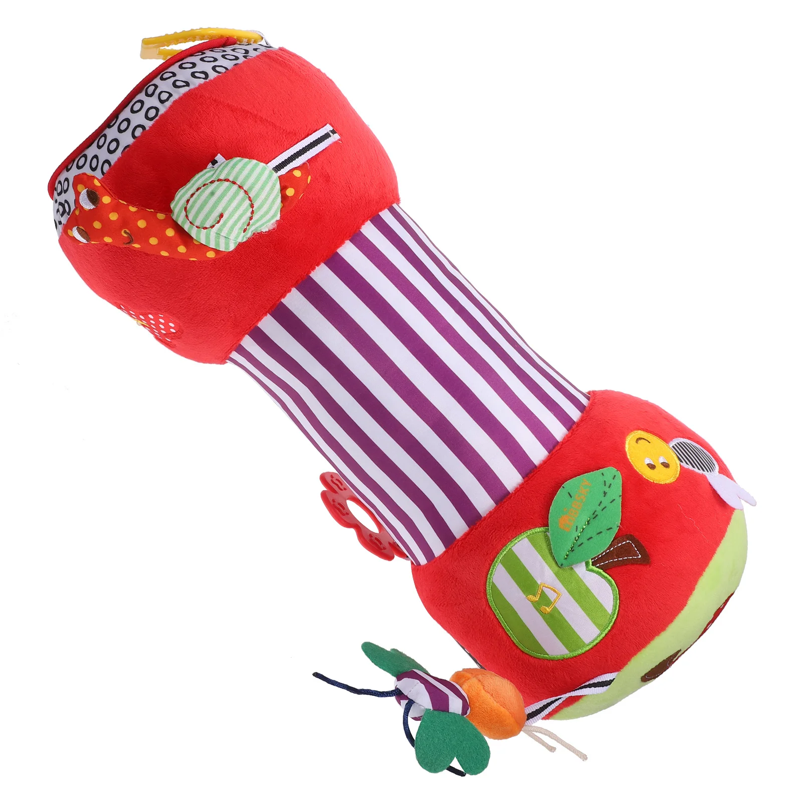 Oreiller à rouleau rampant pour nouveau-né, coussin doux multifonction rouge vin pour le développement du Fitness des bébés, améliore les compétences motrices