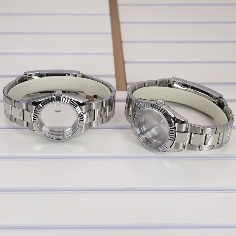 36mm/39mm Gerilltes Gebogenes Uhrengehäuse Armband Saphirglas für Datejust NH35 NH36 NH38 NH34 4R36 Miyota8215 Uhrwerk 28,5mm Zifferblatt – Detail 10