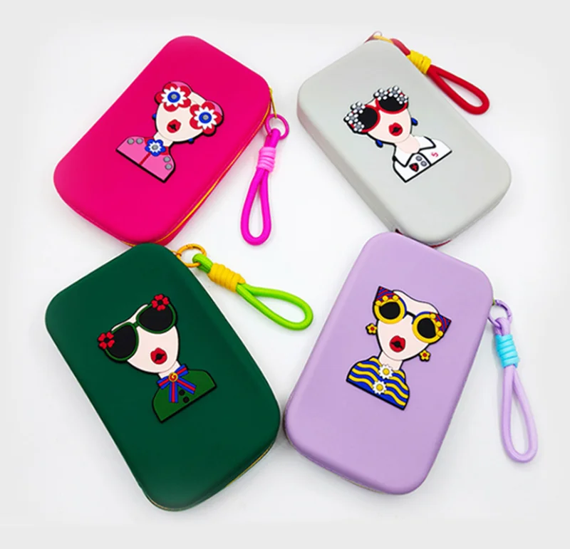

Cute Sunglasses Storage Bag portable cosmetics silicone bag cute crossbody anti drop waterproof women's creative trend Gift
