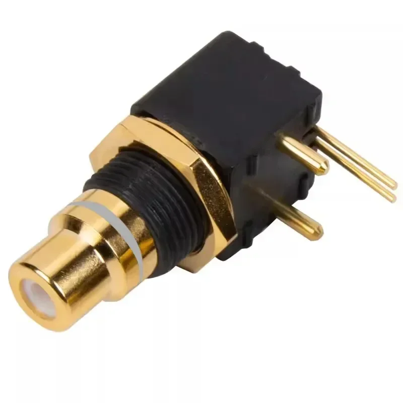 مطلية بالذهب موصل الصوت RCA أنثى مقبس متفرع PCB لوحة جبل لحام موصل محول محوري رقمي إشارة سلك فك