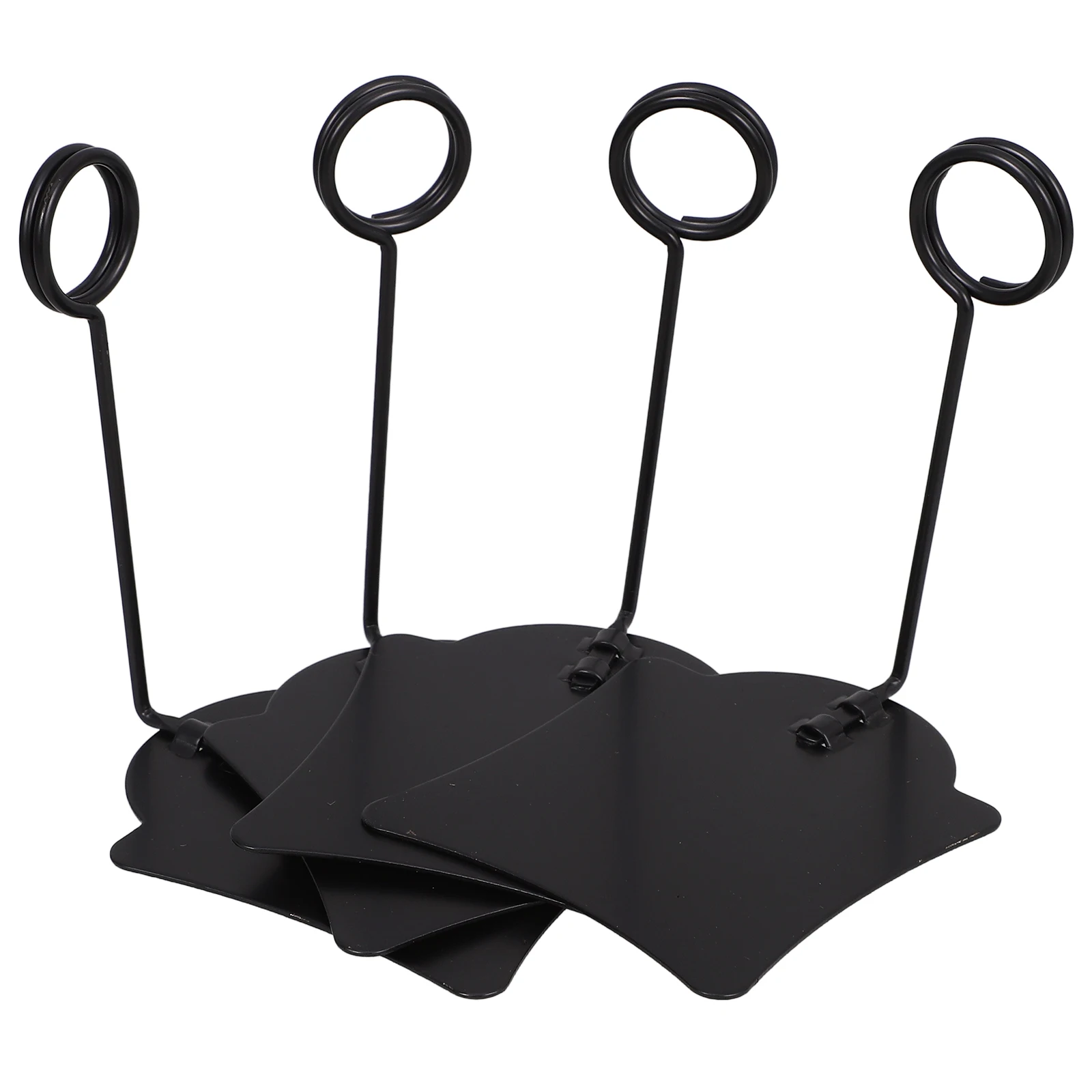 

4 Pcs Price Tag Clip Iron Holders Safe Grocery Clamp Supermarket Advertising Wire Display Rack Sign Stand