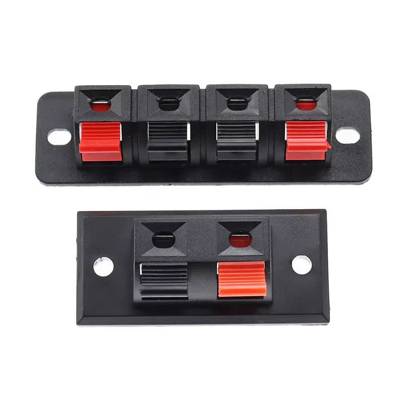 2/4 Positions Connector Terminal Push In Jack Spring Speaker Connector Terminals Load Audio Cable Plastic Breadboard Clip B6