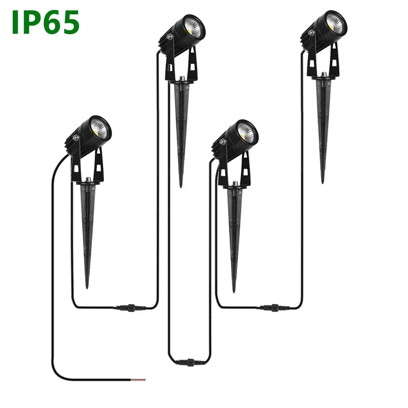 2 meter Waterdichte LED Tuinlamp 50 W Converteerbare Outdoor Veiligheid Spot Lamp 220 V tot 110 V 12 V 10 Trailers voor Gazon