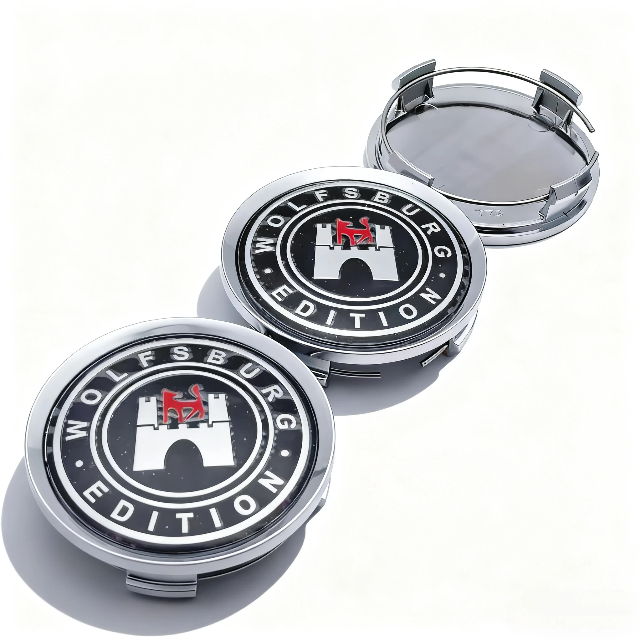 4 قطعة شعار وولفسبيرغ شعار سيارة عجلة مركز قبعات 74 مللي متر 69 مللي متر عجلات غطاء محور الذئب شارة حافة Hubcaps غطاء اكسسوارات السيارات التصميم #4