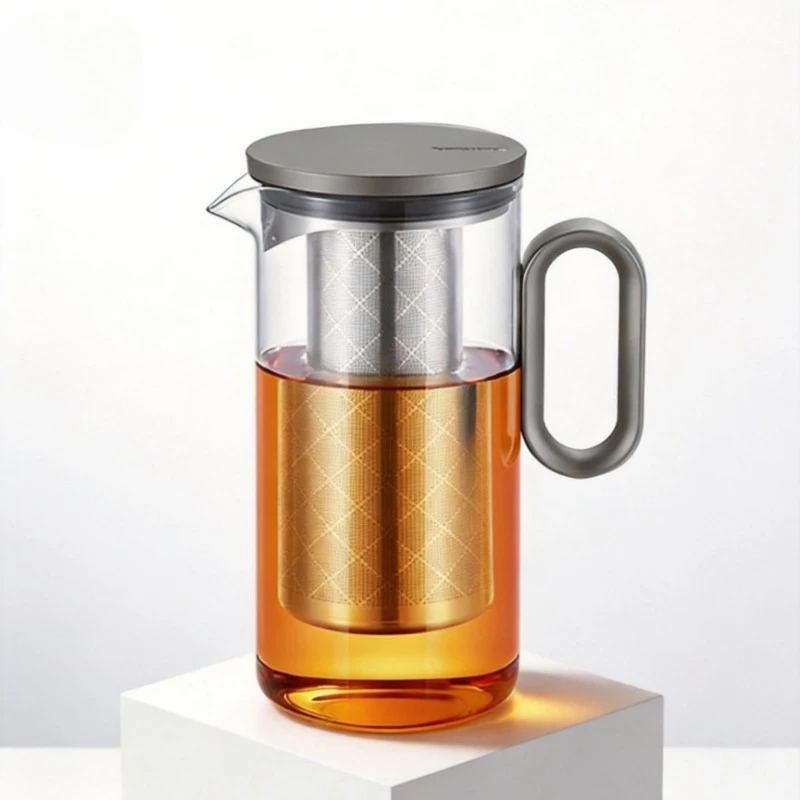 

Samadoyo-Heat-resistant Glass Tea Pot, Aluminum Alloy Cup Lid, Modern Tea Pot with Filter Screen, Tea Pot, Boiling Pot Set