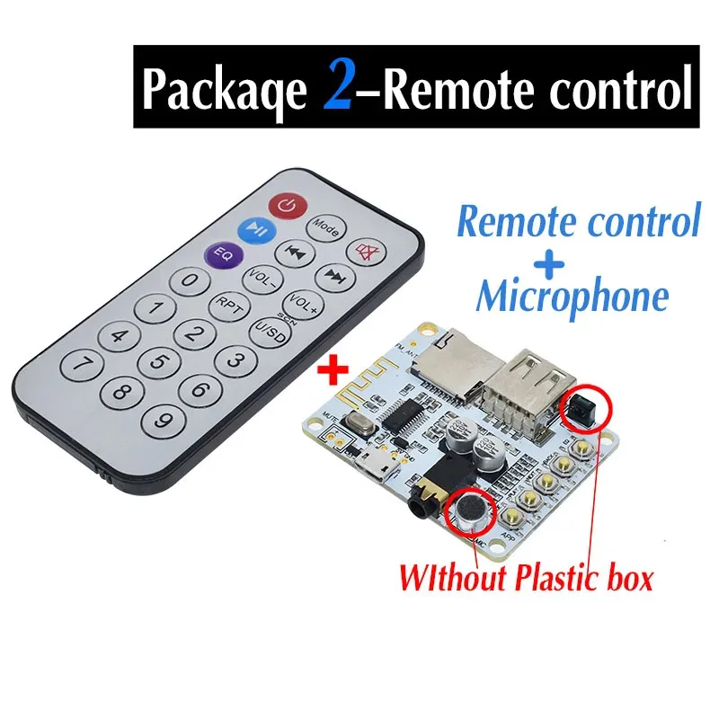 V5.0 V4.2 Bluetooth Audio Receiver board with USB TF card Slot decoding playback preamp output 5V Wireless Stereo Music Module