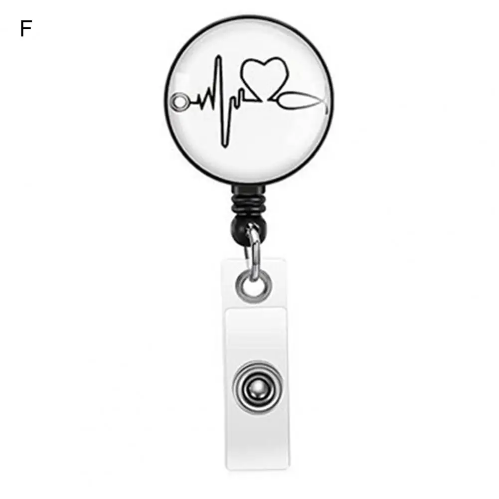 รอกป้ายหดเก็บได้ไม้หนีบสแตนเลสพร้อมคลิปหลังสำหรับพยาบาลที่เก็บนามบัตรสำนักงานโรงเรียนโรงพยาบาล3ปี