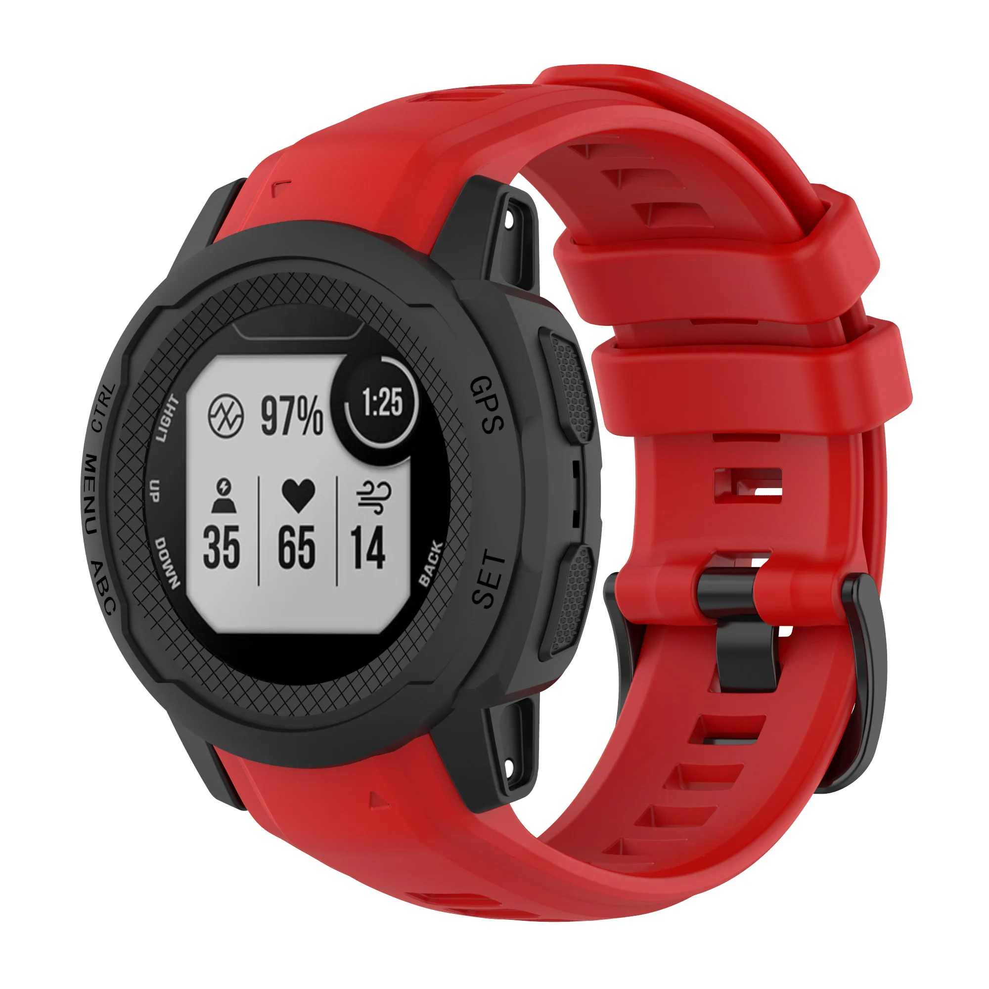 Smart Watch Strap Silicone for Garmin Instinct 2S Replacement Accessories Graphite Grey Red White