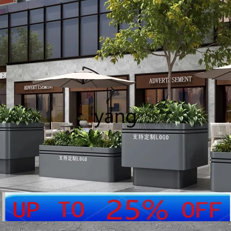 

LH outdoor electroplating tree pool wrought iron flower box group outer pendulum stainless steel outdoor courtyard partition