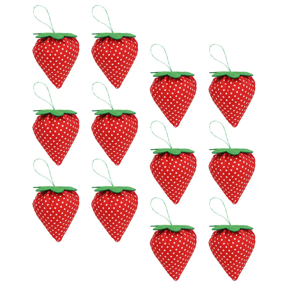 

12Pcs Strawberry Sewing Tool Cushion Portable Needle Mat Organizer for Fabric Quilting DIY Crafts Projects Accessories